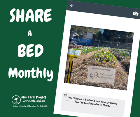 SHARE a BED - MONTHLY - Tax Deductible Donation ABN 88606937286 The Mini Farm Project Ltd