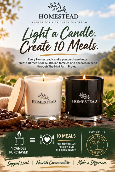 BNI - Espresso or Vanilla Bean Soy Candle - 1 candle = 10 MEALS