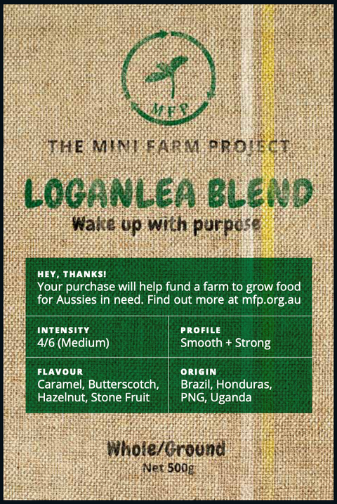 Coffee 500g Bag - Loganlea Farm Blend - Whole Beans