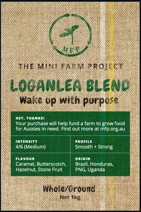 Coffee 1 kg Bag - Loganlea Farm Blend - Ground