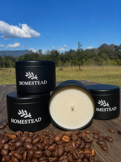 Vanilla Bean — Travel Tin Candle, Classic Black (INC Postage)